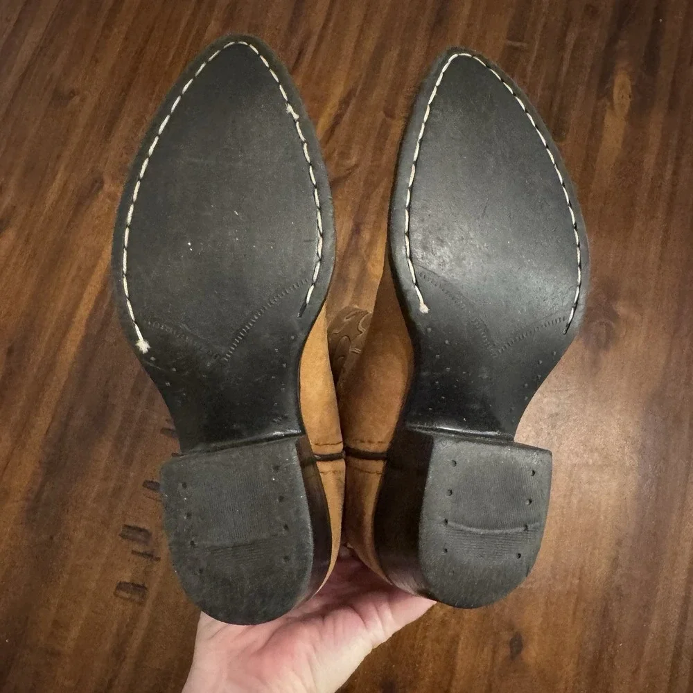 Old West Kids Unisex Cowboy Boots Brown Western Pointed Toe 8129 Size 13.5